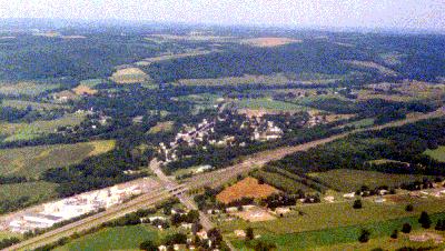 aerial view of Campbell, New York