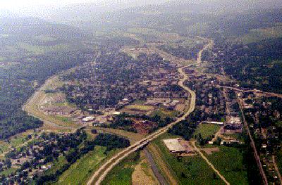 aerial view of Hornell New York